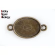 Kép 1/2 - Antikolt bronz színű dupla oldalú kapcsolóelem (13x18mm)