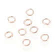 Kép 1/3 - 10db rozé arany színű nemesacél szimpla szerelőkarika (4mm)