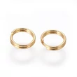 Kép 1/2 - 10db arany színű nemesacél dupla szerelőkarika (5mm)