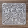 Kép 3/5 - Tengeri élőlények szilikon öntőforma (126x138x4mm)