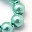 Kép 2/4 - Sötét Akvamarin színű tekla üveggyöngy szálban (6mm)/145db