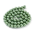 Kép 6/6 - Zöld tekla üveggyöngy szálban (8mm)/52db