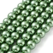 Kép 5/6 - Zöld tekla üveggyöngy szálban (8mm)/52db