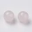 Rózsakvarc félig fúrt ásványgyöngy (8mm)/1db