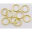 10db arany színű szimpla vastag szerelőkarika (8mm)