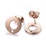 1pár rozé arany színű nemesacél bedugós tovább építhető fülbevalóalap