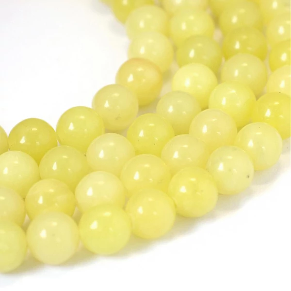 Citrom Jade ásványgyöngy szálban (6mm)/63db