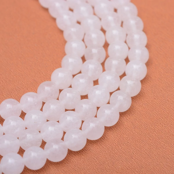 Fehér Jade ásványgyöngy (8mm)/10db
