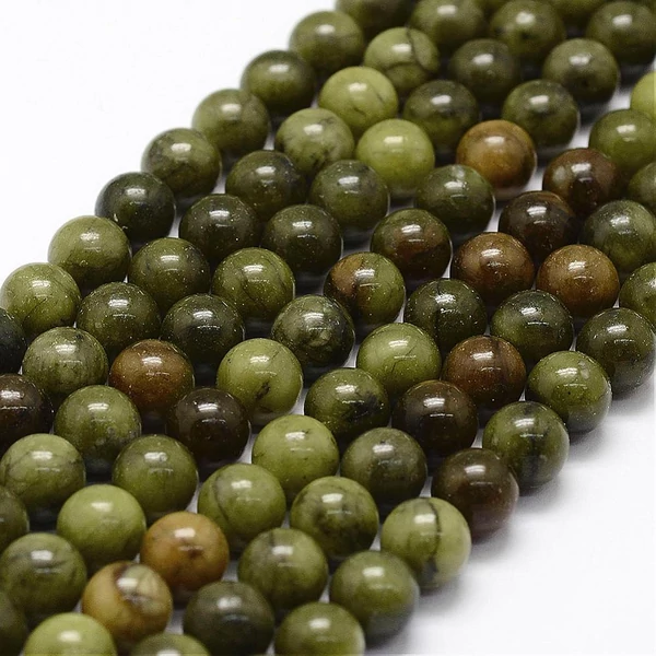 Kínai jade ásványgyöngy szálban (8mm)/48db
