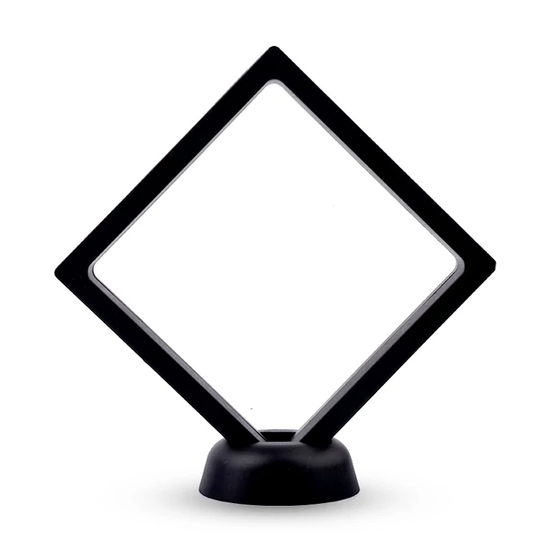Fekete rombusz alakú keret műgyanta öntvényekhez (125x125x55mm)