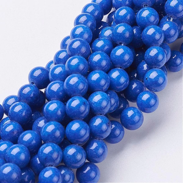 Mashan Jade (kék) ásványgyöngy (8mm)/10db