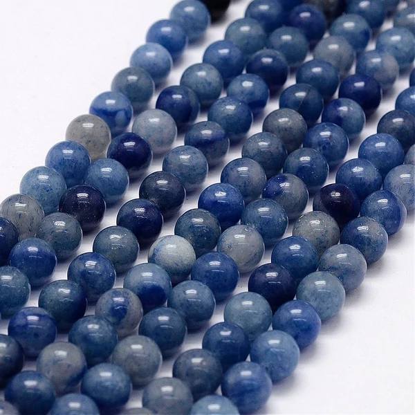 Kék aventurin ásványgyöngy (6mm)/10db