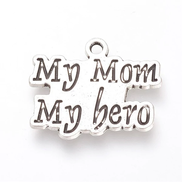 Antikolt ezüst színű my mom my hero fityegő