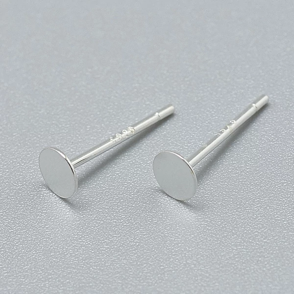 925 sterling ezüst bedugós fülbevalóalap (12x6mm)