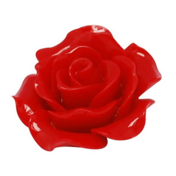Piros műgyanta virág (20mm)