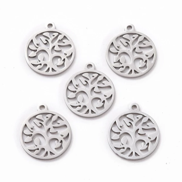 Nemesacél filigrán életfa fityegő