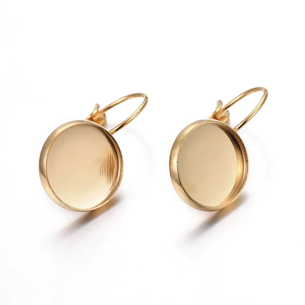 Arany színű nemesacél kapcsos fülbevalóalap (12mm)