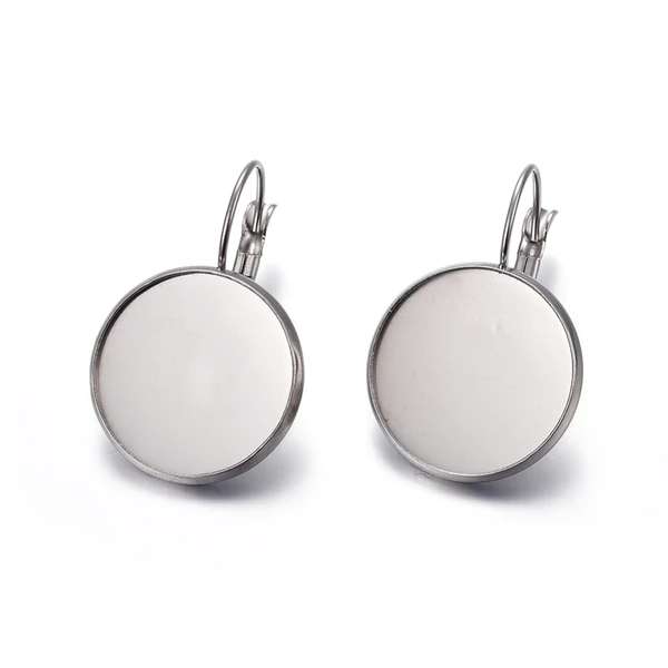 Nemesacél franciakapcsos fülbevaló alap (18mm)