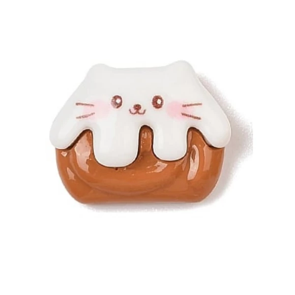 Cicás briós műgyanta kaboson  (20x20x6mm)