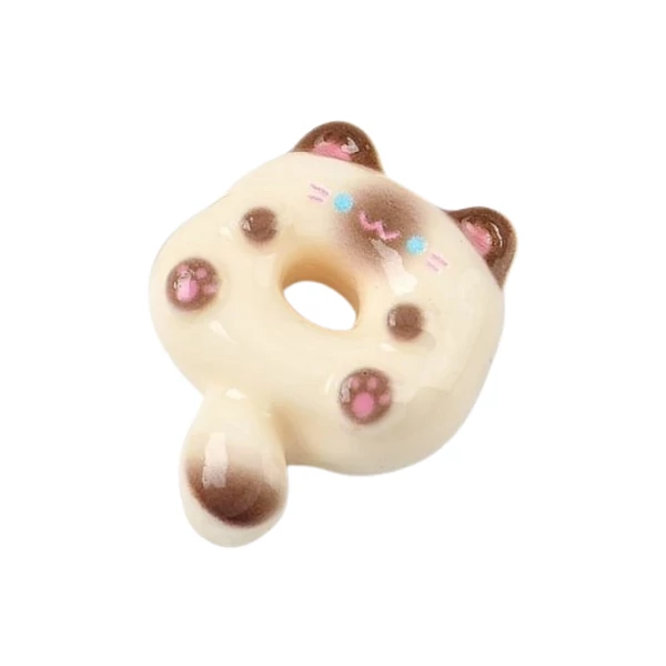 Cica fánk műgyanta kaboson  (25x20x9mm)