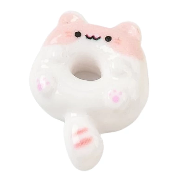 Cica fánk műgyanta kaboson  (25x20x9mm)