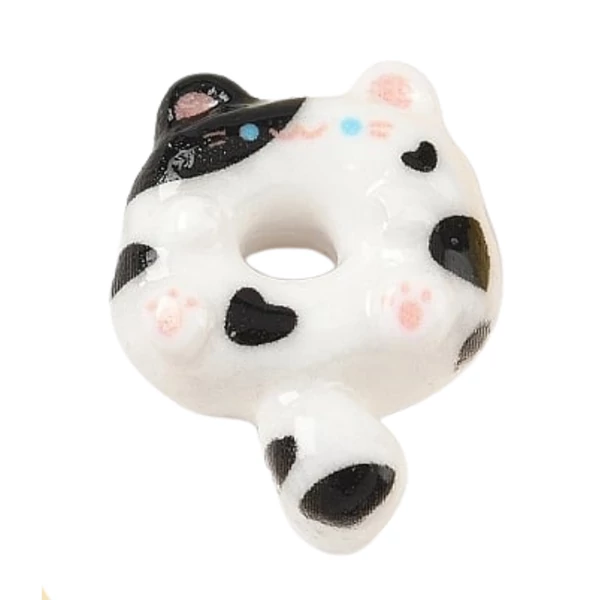 Cica fánk műgyanta kaboson  (25x20x9mm)