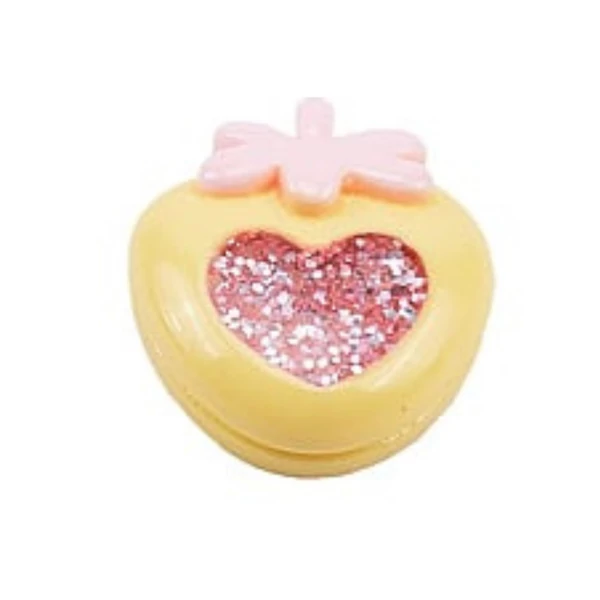 Sárga almácska műgyanta kaboson  (25x20x8mm)