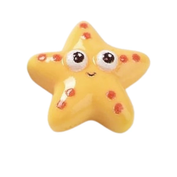 Tengeri csillag műgyanta kaboson  (17x15x6mm)