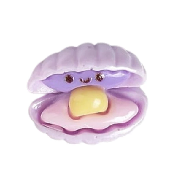 Kagyló műgyanta kaboson  (17x15x6mm)