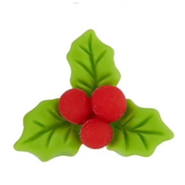 Karácsonyi fagyal műgyanta kaboson  (20x20x8mm)