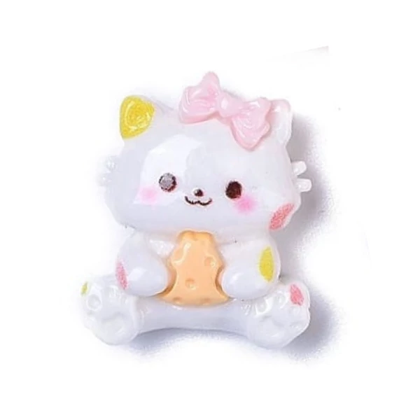 Cica műgyanta kaboson  (20x20x8mm)