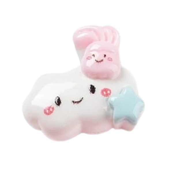 Nyuszi felhőben kaboson  (25x20x8mm)