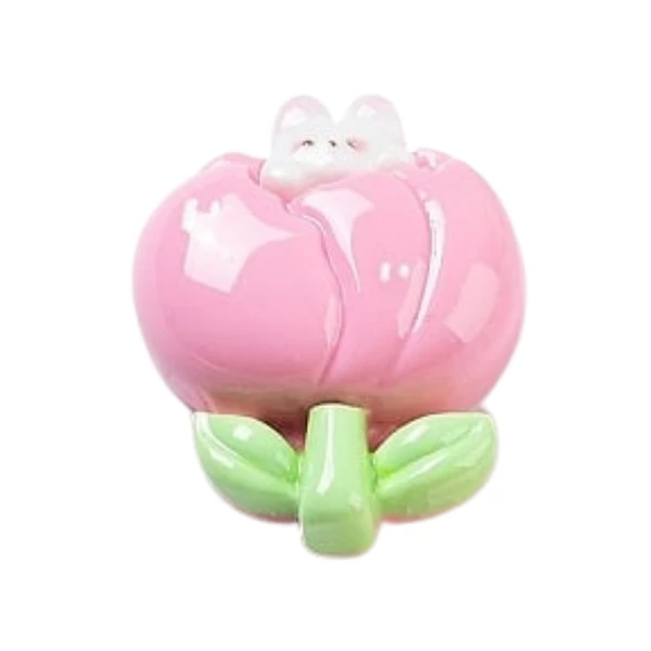 Nyuszi tulipánban kaboson  (25x20x8mm)