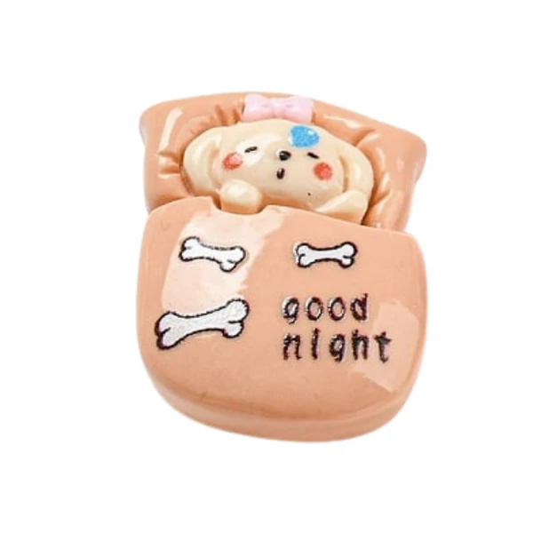 Kutyus hálózsákban kaboson  (25x20x8mm)