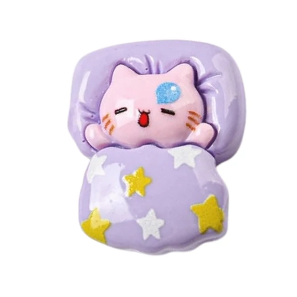 Cica hálózsákban kaboson  (25x20x8mm)