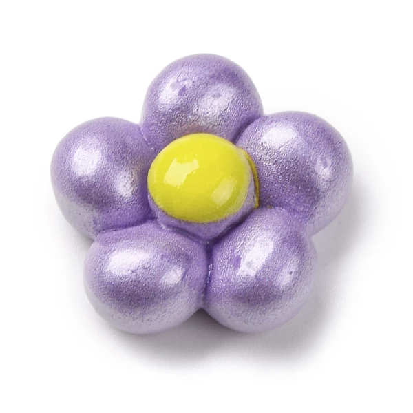 Virág alakú műgyanta kaboson  (20x20.5x8mm)