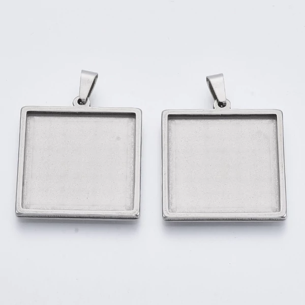 Nemesacél medálalap medáltartóval (25x25mm)