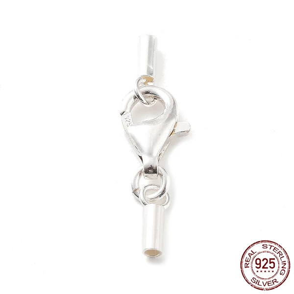 925 sterling ezüst delfinkapocs végzáróval (7.5x5.5x2.5mm)