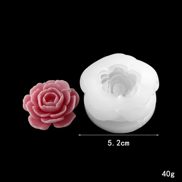 3D Virág alakú szilikon öntőforma gyertya és szappan készítéséhez (52x24mm)