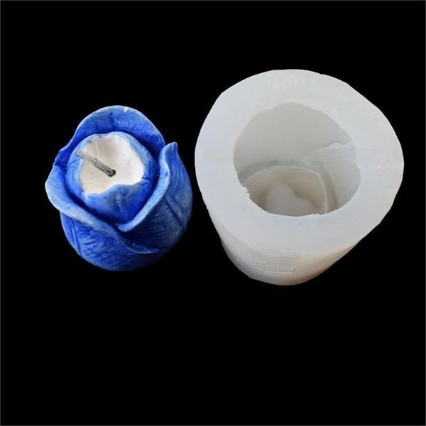 3D Tulipán alakú szilikon öntőforma gyertya és szappan készítéséhez (46x50mm)