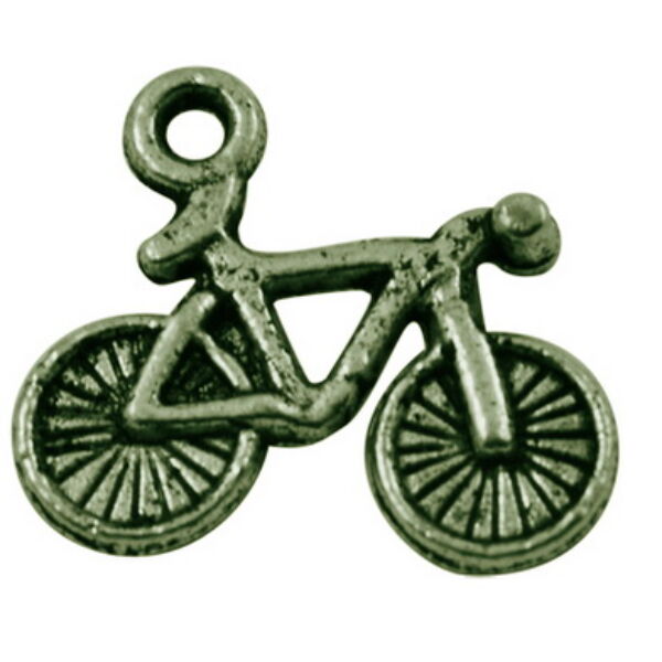 Antikolt bronz színű bicaj fityegő