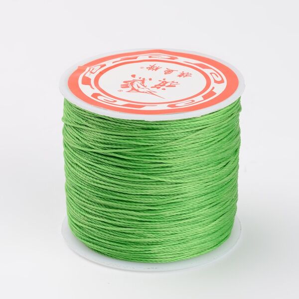 Világos zöld színű viaszolt szál (0,5mm)