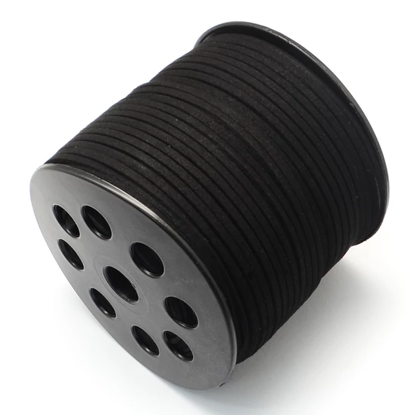 Fekete hasított bőrszál (3mm) /5 méter