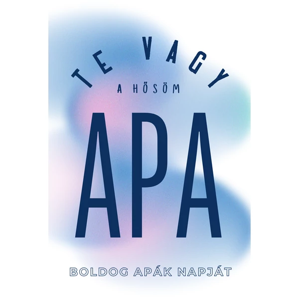 Ajándék kísérő kártya "Boldog Apák napját!" (14x9,5cm)