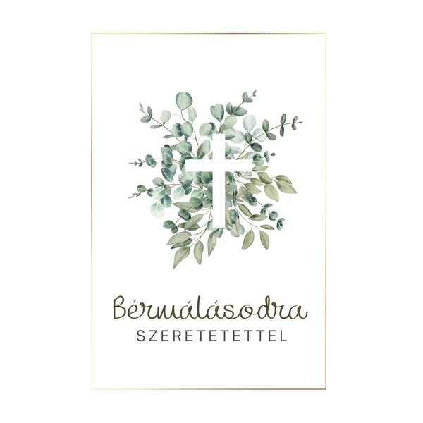 Ajándék kísérő kártya "Bérmálásodra Szeretettel!" (14x9,5cm)