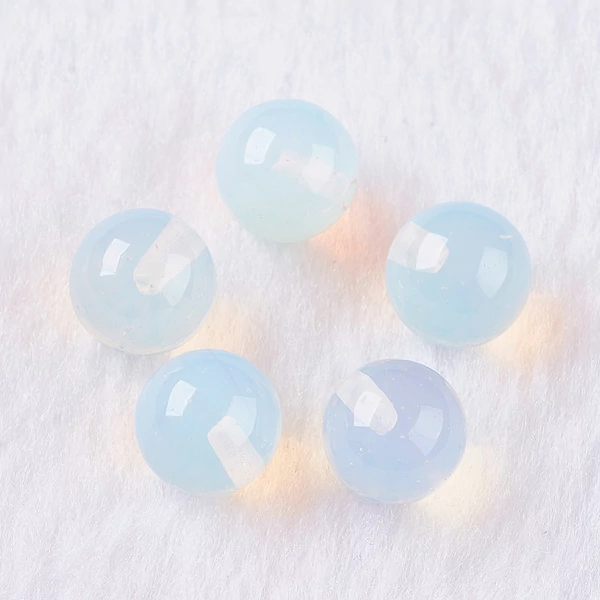 Opalit félig fúrt ásványgyöngy (6mm)/1db