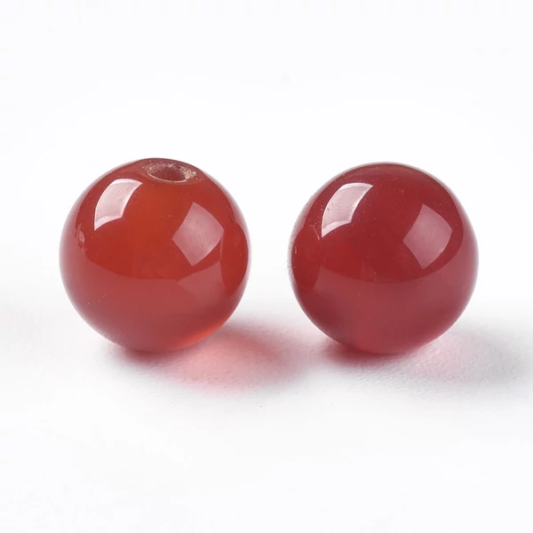 Karneol félig fúrt ásványgyöngy (6mm)/1db