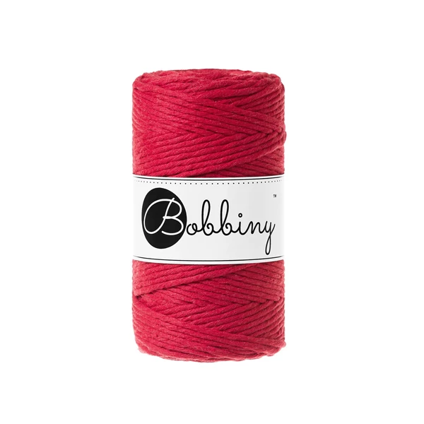 Bobbiny kifésülhető makramé fonal 3 mm - Classic Red	