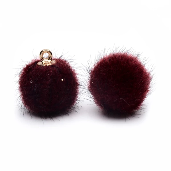 Bordó műszörme pompon (16mm)