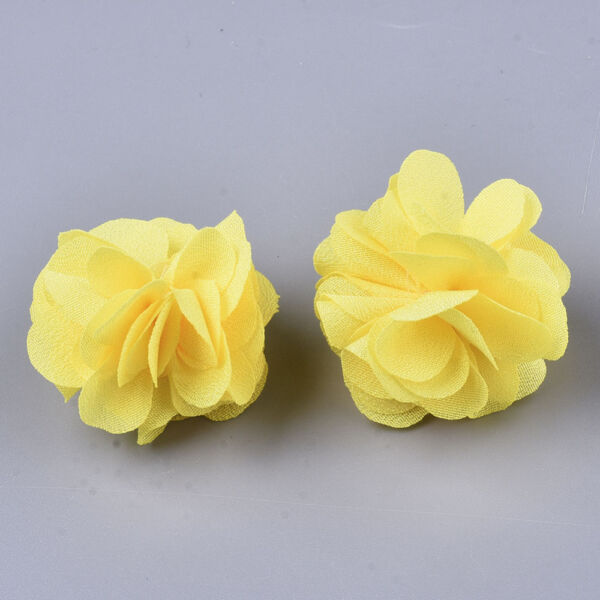 Sárga virág alakú pompon (34mm)